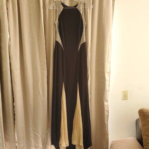 Black & Nude Formal Dress